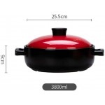 ZXGYFD 3.8L casses céramiques servir la cuisson de cuisson pot de cuisson cuisinière de cuisson poêle à couverture Color : C - B09SZNMNZDD