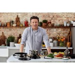 Tefal Ingenio Jamie Oliver Set de casseroles compatible avec tous types de plaques de cuisson en acier inoxydable Acier inoxydable acier inoxydable 9-teilig - B07WXKKTVV2