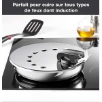 Tefal Ingenio Preference Batterie de cuisine 15 pièces induction Casseroles non revêtues Poêles Couvercles anti projections + hermétiques Spatules Poignées Inox L9409602 fabriqué en France - B01N5TCLWSA