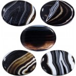 Amogeeli Poignées de meuble ovales en laiton avec pierres précieuses pour armoire tiroir commode armoire de cuisine avec vis accessoires noir - B09M722QSQZ