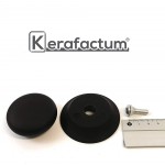 Kerafactum® Bouton de rechange en plastique pour couvercle de casserole Ø 7 cm Manche en silicone mélangé. noir 3 pièces - B08BS6386F6