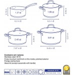 Ensemble de 4 casseroles Flavoria Acier inoxydable 18 10 - B0872N9CJVK