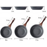 ilimiti set de 3 poêles anti-adhésives pour tous types de cuisinières y compris induction poêle à Frire Antiadhésive Ø20 cm Ø24 cm et Ø28 cm - B08CXPCG9JY