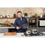 Tefal Jamie Oliver Cook's Direct E304S3.JO7 Lot de 3 poêles à frire | 20 24 28 cm | Compatible induction | Passe au lave-vaisselle | Signal thermique | Avec livret de recettes exclusif Jamie Oliver - B08QSB87B9B