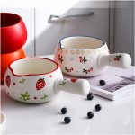 ZHANGZHI 1PC 1000ML Céramique Milk Pan Creative Strawberry Cherry Mini Stock Pots convient à la cuisine Cuisine Porridge Soupe Pot Pot Cockware Color : 800ml B - B09K7VBSBKM