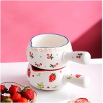 ZHANGZHI 1PC 1000ML Céramique Milk Pan Creative Strawberry Cherry Mini Stock Pots convient à la cuisine Cuisine Porridge Soupe Pot Pot Cockware Color : 800ml B - B09K7VBSBKM