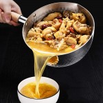 Jacksing Fondoir à Beurre Casserole Chauffe-Beurre marmite à Lait Anti-brûlure avec Couvercle pour café pour Lait - B093T4F92KK