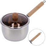 Melting Pot chauffe-beurre manche en bois avec couvercle en verre trempé pour cuisinière électrique cuisinière à gaz pour cuisine à domicile - B098LT3VZNI