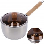 Melting Pot chauffe-beurre manche en bois avec couvercle en verre trempé pour cuisinière électrique cuisinière à gaz pour cuisine à domicile - B098LT3VZNI