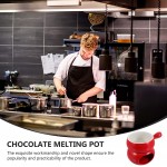 UPKOCH Ensemble de Pote à Fondue en Céramique de Cuisine: Melting Pot Mélange Chaudière Pot de Chocolat avec Un Outil de Cuisson à Base de Brûleurs pour La Fusion de Bougies de Bonbons - B09P8CDNMXR