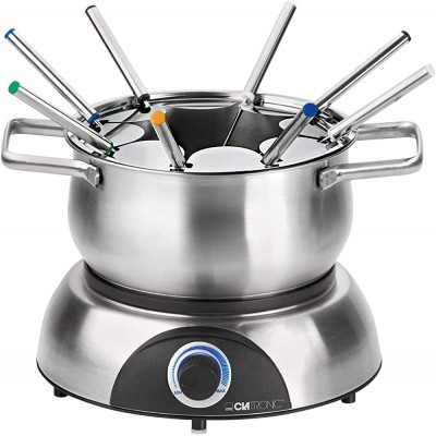 Clatronic FD3516 Pot à fondue en acier avec 8 fourchettes 1,2L - B00LWYRQ5A2
