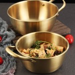 Generic Pot de Nouilles de Corée avec Poignée Mélangeant Bol de Nourriture Végétal Chauffage Rapide Pot de Chauffage de Cuisine - B09MQ3F94QV