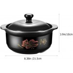 HEMOTON Casserole de Casserole en Céramique Pot: Porcelaine Soup Pot avec Couvercle Ramekins Cuisine de Soupe D' Oignon Français Pot 21. 3X21. 3X10cm 260 ML - B09Z666CRC3