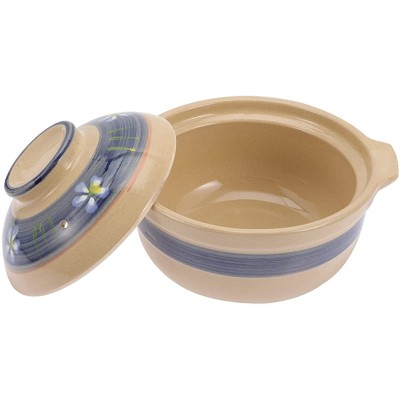 HEMOTON Céramique Soupe Pot Casserole Pot: Pottery Argile Casserole Stew Pot avec Couvercle Bol en Céramique Bol Céramique Robe Rond pour Bouillir de Nouilles Nourriture - B09TNBF2T8V