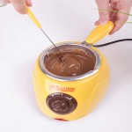 YUACY Service à fondue électrique et amovible pour fondue au fromage au chocolat à fondue jaune - B094Y4LR3W8