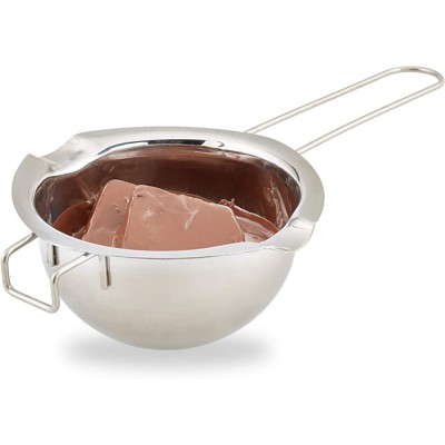 Relaxdays Récipient bain marie casserole bain marie inox chocolat beurre lait pâtisserie HxlxP: 6 x 24 x 14 cm argent - B073ZLGM5PC