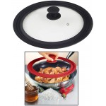 Couvercles de rechange universels en silicone pour casseroles poêles ustensiles de cuisine noir 34 cm - B095WS4B2BE