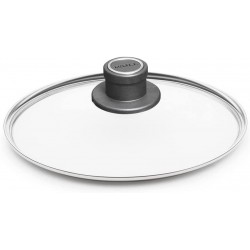 Couvercle rond en verre de sécurité Ø 24 cm bouton de couvercle avec aération permanente. - B0000ERV2NN