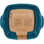 Emile Henry EH602050 Plat à Four Carré Céramique Bleu Calanque 28 X 23 X 7,5 cm - B07MZGKS6JC