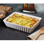 KitchenCraft World of Flavours Plat de Cuisson Service pour Lasagnes en Grès 30 x 21 cm Blanc - B00309OEZ0P