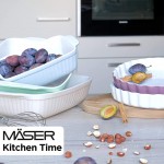Mäser 931487 Kitchen Time Plat à Four Rectangulaire Idéal pour Lasagne Petit Moule et Forme Tiramisu Forme Carrée Antirayure et Anticoupures Céramique - B07MBQD7Y7F