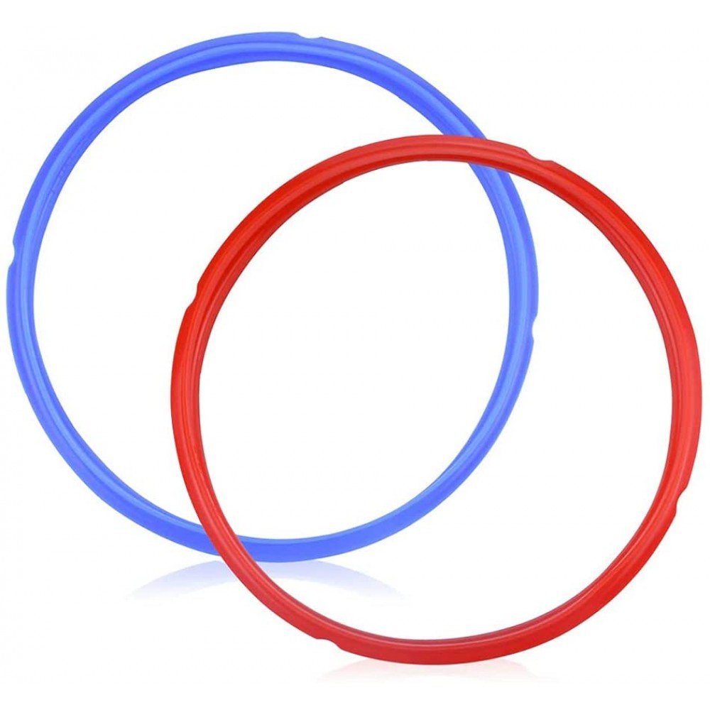 Lot de 2 anneaux d'étanchéité en silicone pour accessoires de pot de 6 carats rouge et bleu - B08L4CVQ6GE