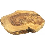 Benera Lot de 3 dessous-de-plat ronds en bois d'olivier naturel 20 cm de diamètre - B081828PN3P