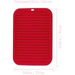 LINVINC Rouge Dessous de Plat Silicone Dessous de Plat Résistant à la Chaleur de Cuisine Multifonctionnel Manique 1xRouge 30x23x0.6 - B07TZ3KRYCE