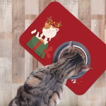 Sous-bol de Noël pour chats | Idée cadeau pour bols à thème Noël pour chats set de table dessous de plat anti-rayures antidérapant lavable 45 x 30 cm - B08P299LBCB