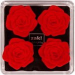 Zak Designs 0078-520 Jacks Rose Boite de 4 Dessous de Plats Modulables Rose Rouge - B007UZ96EOU