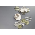 ZONE DENMARK Hexagon Dessous de Plat en Silicone Noir 16 x 14 cm - B01NB2A15MC